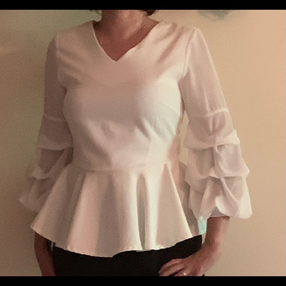 White small blouse ~ Gracia Brand
